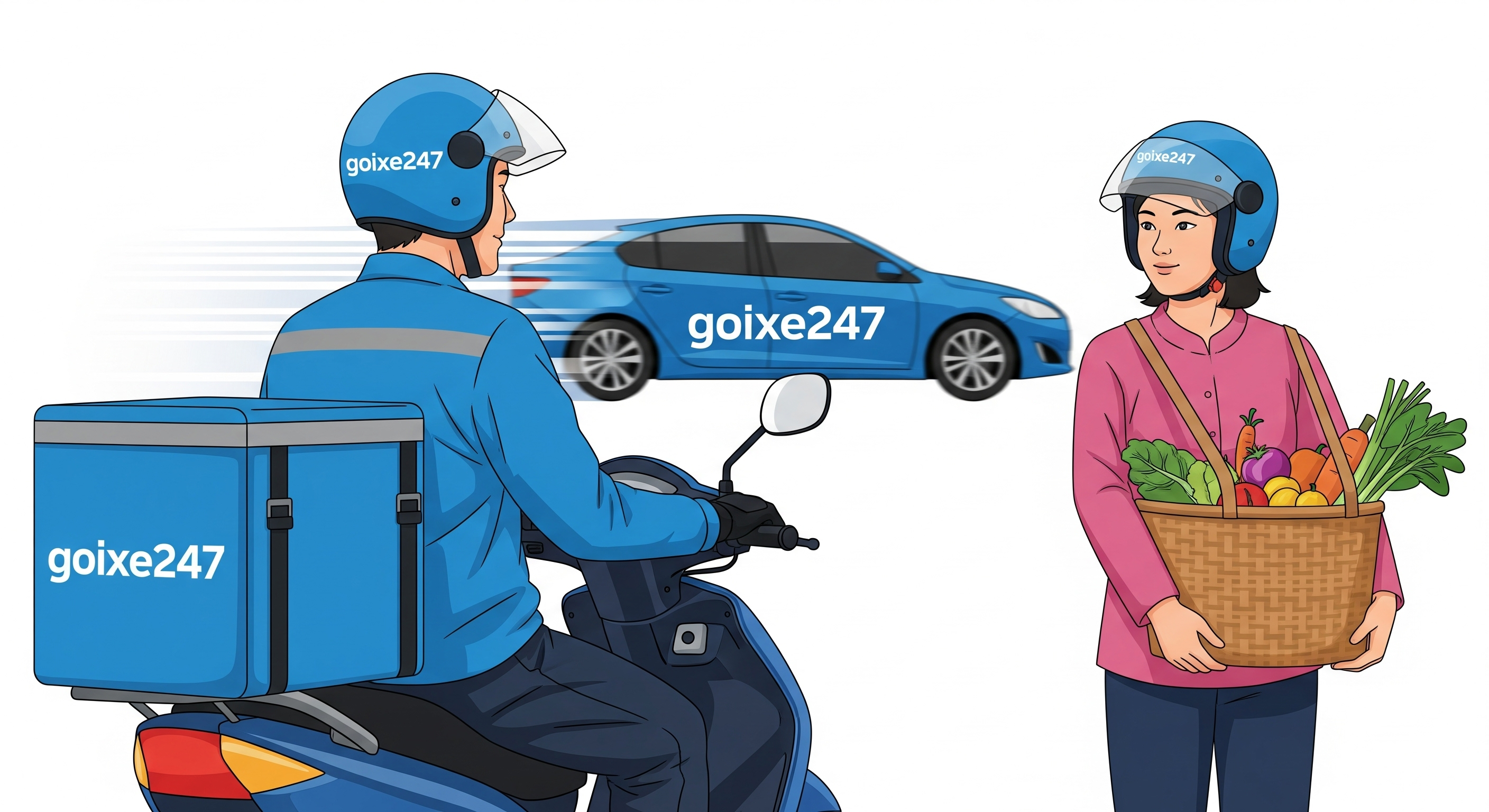 Giao diện ứng dụng Goixe 247